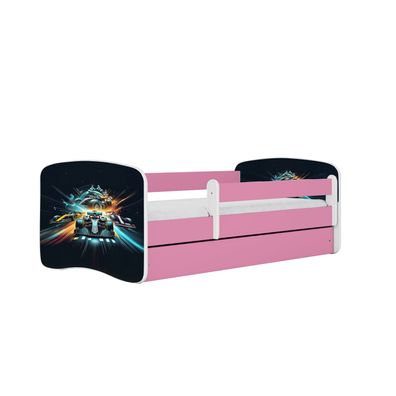 Kinderbett Ethnie mit Schublade ohne Matratze Rosa Jugendbett 90/61/164