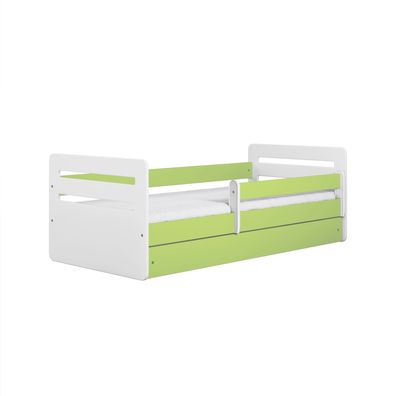 Kinderbett mit Schublade ohne Matratze Grün Jugendbett 90/65/184