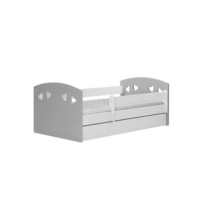 Kinderbett mit Schublade ohne Matratze Grau Jugendbett 90/65/184