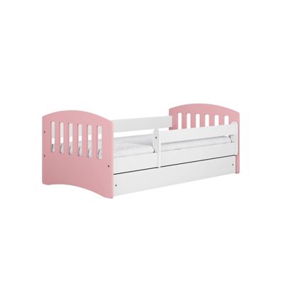 Kinderbett mit Schublade ohne Matratze Hellrosa Jugendbett 90/65/184