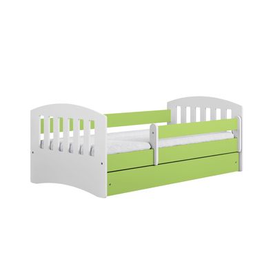 Kinderbett mit Schublade ohne Matratze Grün Jugendbett 90/65/164