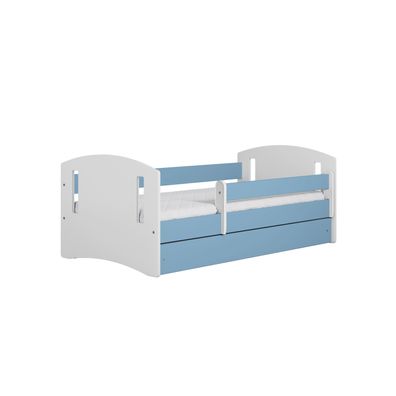 Kinderbett mit Schublade ohne Matratze Blau Jugendbett 90/65/144