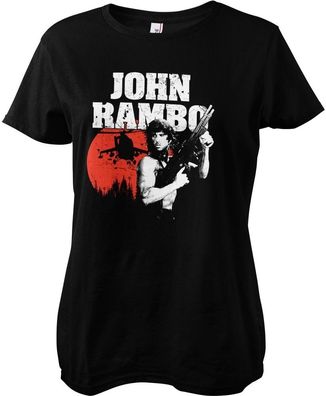 John Rambo Girly Tee Damen T-Shirt Black