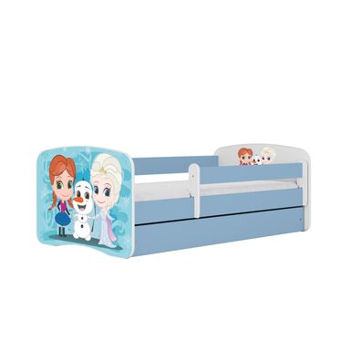 Kinderbett Eisberg mit Schublade und Matratze Blau Jugendbett 160/80