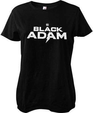 Black Adam Logo Girly Tee Damen T-Shirt Black