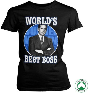 The Office World's Best Boss Organic Girly Tee Damen T-Shirt Black