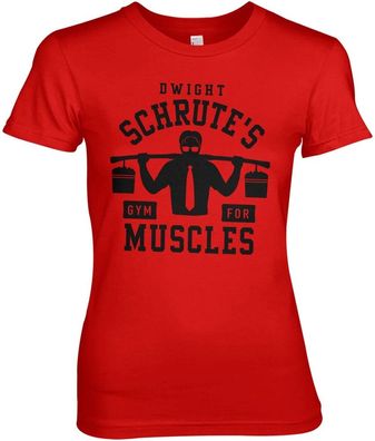 The Office Dwight Schrute's Gym Girly Tee Damen T-Shirt Red