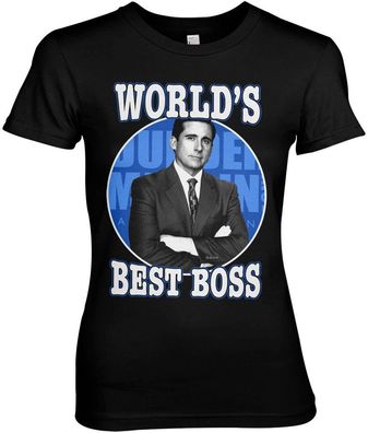 The Office World's Best Boss Girly Tee Damen T-Shirt Black