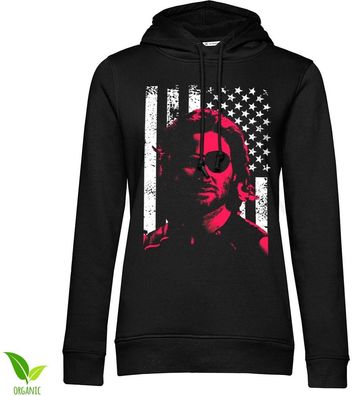 Escape from New York Plissken Stars And Stripes Girls Damen Hoodie Black