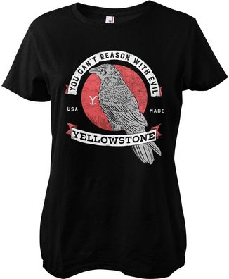 Yellowstone You Can't Reason With Evil Girly Tee Damen T-Shirt Black