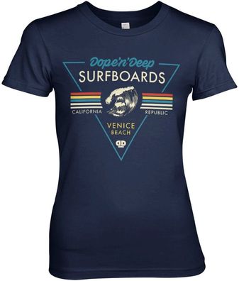 Dope &amp; Deep Venice Beach Girly Tee Damen T-Shirt Navy