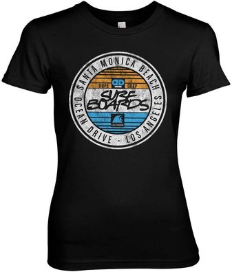 Dope &amp; Deep Ocean Drive Girly Tee Damen T-Shirt Black