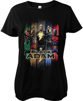 Black Adam Characters Girly Tee Damen T-Shirt Black