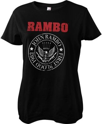 Rambo First Blood 1982 Seal Girly Tee Damen T-Shirt Black