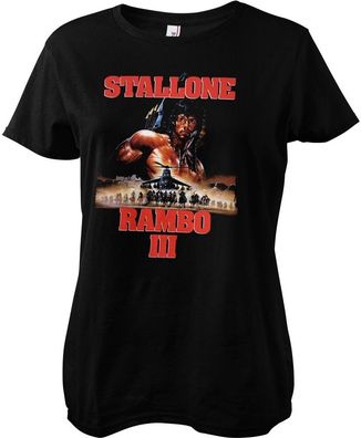 Rambo Iii Poster Girly Tee Damen T-Shirt Black