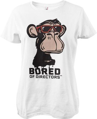 Bored Of Directors Logo Girly Tee Damen T-Shirt White