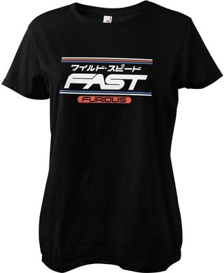 The Fast and the Furious Jpn Girly Tee Damen T-Shirt Black