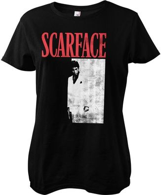 Scarface Poster Girly Tee Damen T-Shirt Black