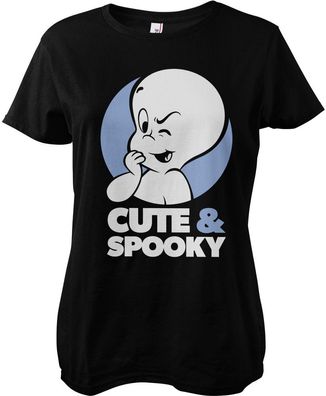 Casper The Friendly Ghost Cute &amp; Spooky Girly Tee Damen T-Shirt Black