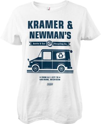 Seinfeld Kramer &amp; Newman's Recycling Co Girly Tee Damen T-Shirt White