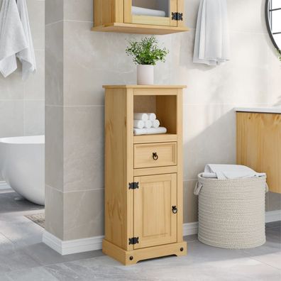 vidaXL Badschrank Corona 45x33x110 cm Massivholz Kiefer