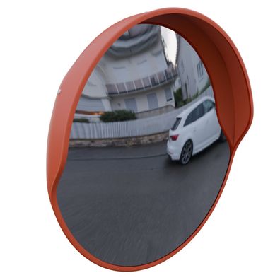 HAGO® Verkehrsspiegel Konvexspiegel Panoramaspiegel Ø43 Outdoor Rot Überwachung