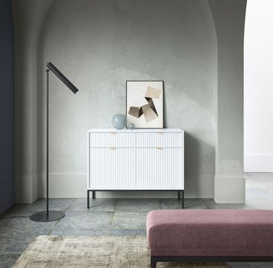 AX LIVING Kommode mit Schublade „Eternas KSZ104“ - 104 cm breite, Modern in Weiß