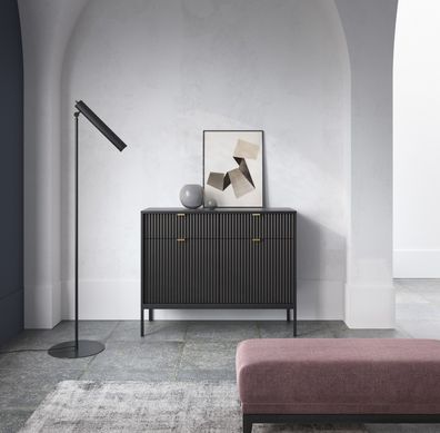 AX LIVING Kommode mit Schublade „Eternas KSZ104“ 104cm breite, Modern in Schwarz