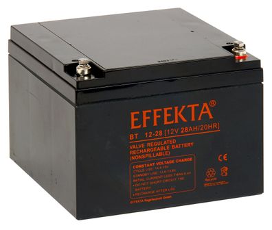 Effekta BT 12-28 Blei-Vlies Akku AGM VRLA 12V 28Ah