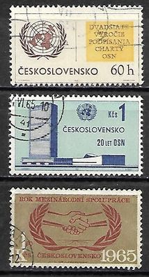 Tschechoslowakei gestempelt Michel-Nummer 1548-1550