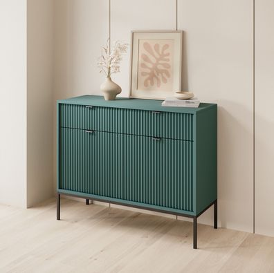 AX LIVING Kommode mit Schublade „Eternas KSZ104“ - 104 cm breite, Grün
