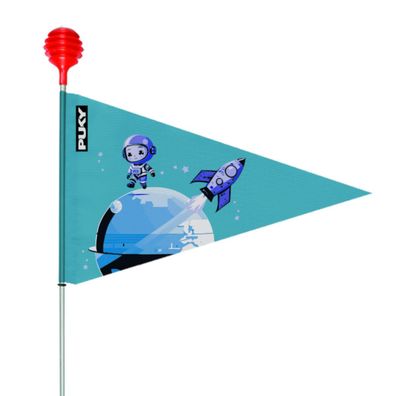 PUKY SW3 Sicherheitswimpel für Kinderfahrräder | Faltbare Fahrradflagge - blau