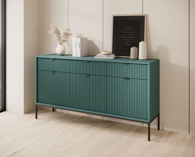 AX LIVING Sideboard mit Schubladen „Eternas KSZ154“ 154cm Breite, rün