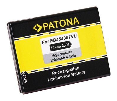 PATONA Akku passend für Samsung Galaxy GTS5360 GTS5368 - 3,7V 1,2Ah – 1200 mAh