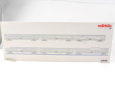 Märklin H0 43600 Personenwagenset 6-tlg. Streamliner "Amtrak" / NEM Licht E656