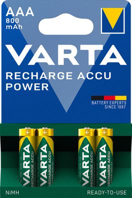 Varta Ready2Use AAA Micro Akku Ni-MH 1,2V 800mAh 4er Blister