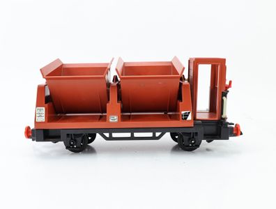 Playmobil G 4112 Güterwagen Doppel-Kipplore braun