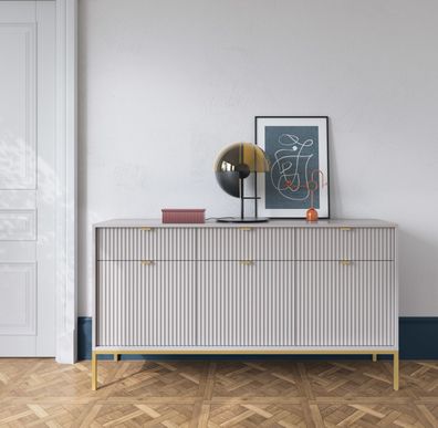 AX LIVING Sideboard mit Schubladen „Eternas KSZ154“ 154cm Breite, Modern in Grau