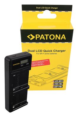 Dual LCD USB Ladegerät f. Sony F550 F750 F970 FM50 FM500H