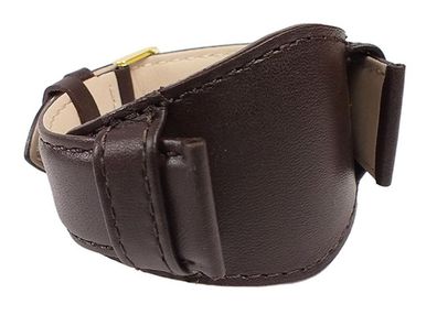 Minott Ersatzband Uhrenarmband Kalbsleder Band mit Unterlage Dunkelbraun 22290G