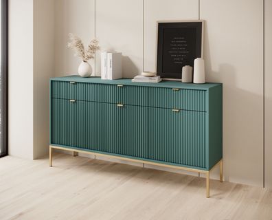 AX LIVING Sideboard mit Schubladen „Eternas KSZ154“ 154cm Breite, Modern in Grün