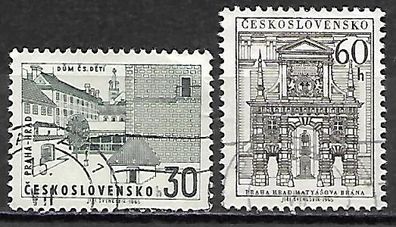 Tschechoslowakei gestempelt Michel-Nummer 1553-1554