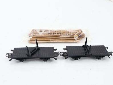 Märklin H0 4665/361 G Güterwagen Langholzwagen Drehschemelwagen mit Holzladung