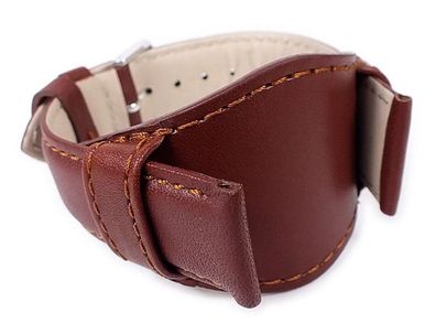 Uhrenarmband Leder | Band mit Unterlage Braun Eulit 22287S