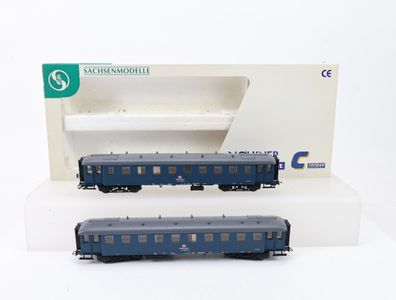 Sachsenmodelle H0 14128 Personenwagen-Set 2-tlg. Bauzugwagen DB / NEM