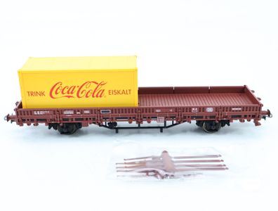 Electrotren H0 1428K ? Güterwagen Rungenwagen mit Container 335 5 111-2 DB / NEM