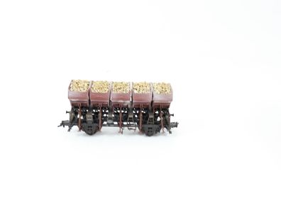 Roco H0 Güterwagen Muldenkippwagen 606 038 F-z-51 0mmi braun DB / NEM