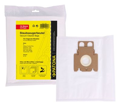 10 Staubsaugerbeutel passend für Miele Typ K Swirl M52 mehrlagig Vlies inkl. Micro