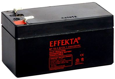 Effekta BT 12-1.2 Blei-Vlies Akku AGM VRLA 12V 1,2Ah