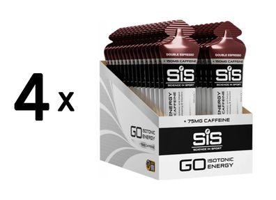 4 x SIS GO Energy + Caffeine Gels (30x60ml) Double Espresso